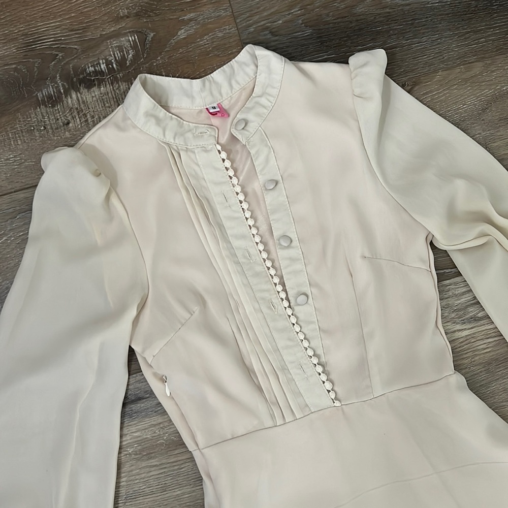 Vintage cream dress | boho | beautiful eclectic | Size “S”